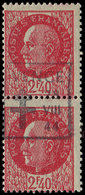 ** TIMBRES DE LIBERATION - VENCE 15 : 2f40 Rouge, PAIRE Verticale, SURCHARGE Au Centre A CHEVAL, TB, Signé Mayer - Libération