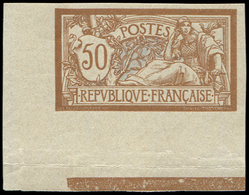 * VARIETES - 120a  Merson, 50c. Brun Et Gris, NON DENTELE Cdf, TB. Br - Usados