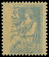 ** VARIETES - 127a  Mouchon Retouché, 25c. Bleu, RECTO-VERSO Partiel, TB - Used Stamps