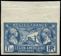 * VARIETES - 245a  Légion Américaine, 1f.50 Outremer, NON DENTELE Bdf, Infime Ch., TB. C - Used Stamps