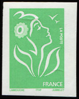 ** VARIETES - 3733aa Lamouche, TVP Vert, ITVF, NON DENTELE, TB - Used Stamps