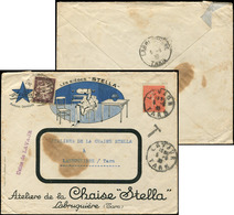 Let LETTRES DU XXe SIECLE - N°199 Obl. Càd 5/6/30 Sur Env. Illustrée Sièges Stella Pour Labruguiere Et Taxée 50c., Arr. - Covers & Documents