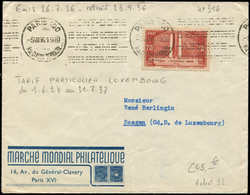 Let LETTRES DU XXe SIECLE - N°316 5/8/38 Paris, Env. P. Le Luxembour, TB - Covers & Documents