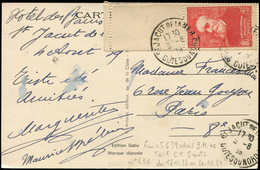 Let LETTRES DU XXe SIECLE - N°436 3/8/39 St Jacut, CP + 5 Mots Ordinaires, TB - Covers & Documents