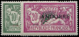 * ANDORRE 22 Et 23 : 10f. Et 20f., Ch. Légère, TB - Unused Stamps