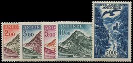 ** ANDORRE PA 4 : 500f. Bleu Noir Et PA 5/8, TB - Airmail