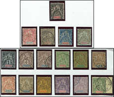 DAHOMEY 1, 2/5 Et 6/17 : Types Groupe De 1899-1905, Obl., TB - Autres & Non Classés