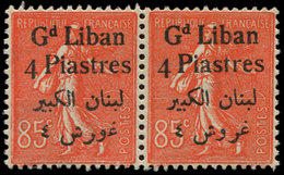 ** GRAND LIBAN 35 : 4pi. Sur 85c., Surcharge Arabe Cassée Tenant à Normal, TB - Other & Unclassified