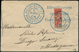 Let MADAGASCAR 78B : Moitié De 10c. Rouge Obl. Càd DIEGO-SUAREZ 5/3/04 Sur Env., TB - Sonstige & Ohne Zuordnung