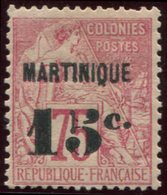 * MARTINIQUE 18 : 15c. Sur 75c. Rose, TB - Other & Unclassified