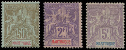 * MARTINIQUE 49/51 : 50c., 2f. Et 5f., Groupe, TB - Other & Unclassified