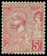 * MONACO 21 : 5f. Rose Vif Sur Verdâtre, Albert Ier, TB - ...-1885 Precursores