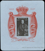 * MONACO BF 2A : Louis II, Papier Bleuté, TB - Blocks & Sheetlets