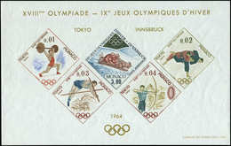 ** MONACO BF Spéciaux 7 : J.O De Tokyo, NON DENTELE, TB - Blocks & Sheetlets