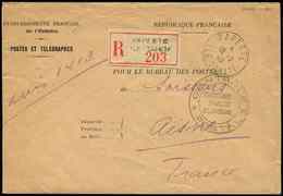 Let OCEANIE Càd PAPEETE ILE TAHITI 10/2/40 S. Env. Rec. En Franchise POSTES Et TELEGRAPHES, TB - Other & Unclassified