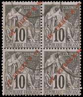 SAINT PIERRE ET MIQUELON 34 : 10c. Noir S. Lilas, BLOC De 4 Obl., TB - Unused Stamps