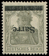 * SARRE 2a : 2 1/2p. Gris Olive, Surcharge RENVERSEE, TB. C - Unused Stamps