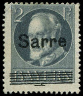 * SARRE 17B : 2pf. Gris, Forte Ch., TB - Unused Stamps