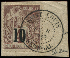 SENEGAL 3b : 10 S. 4c Lilas-brun, T III, Obl. S. Fragt, TB - Autres & Non Classés