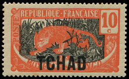 * TCHAD 37a : 10c. Orange Et Gris, SANS La Surcharge A.E.F., Rouss., B/TB - Other & Unclassified