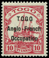 ** TOGO 34 : 10pf. Rouge, Surcharge T I, TB. C - Otros & Sin Clasificación