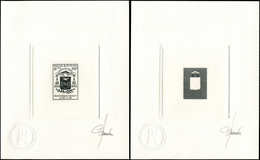 WALLIS ET FUTUNA 626 : Blason De Monseigneur Elloy, 2 épreuves D'artiste En Noir, Dont Une De Décomposition, Signées, TB - Unused Stamps