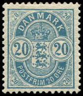 * DANEMARK 34 : 20ö. Bleu, Timbre De 1892, TB. C - Autres & Non Classés