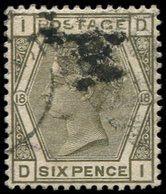 GRANDE BRETAGNE 65 : 6p. Gris-noir, Obl., TB - Used Stamps