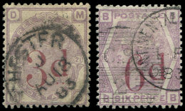 GRANDE BRETAGNE 74/75 : 3d. Sur 3p. Et 6d. Sur 6p., TB - Used Stamps