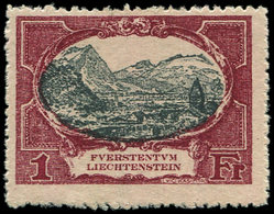 * LIECHTENSTEIN 59 : 1f. Carmin Et Noir, TB - Unused Stamps