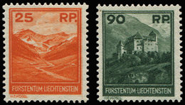 * LIECHTENSTEIN 111/12 : 25r. Et 90r. De 1933, TB - Unused Stamps