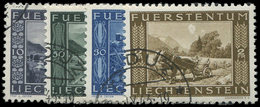 LIECHTENSTEIN 193/96 : La Série Obl., TB - Unused Stamps