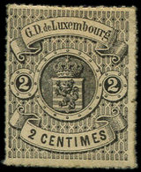 * LUXEMBOURG 13 : 2c. Noir, Percé En Lignes, TB - 1859-1880 Coat Of Arms