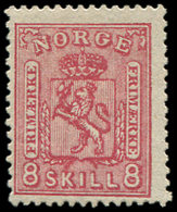 * NORVEGE 15 : 8s. Rose, TB. S - Used Stamps