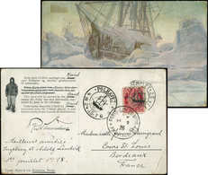 Let NORVEGE 73 : 10ö. Rose Défx Obl. Càd Illustré Bateaux POLHAVET 4/8/24 Sur CP Polaire, B/TB - Used Stamps