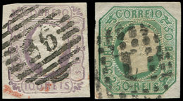 PORTUGAL 16/17 : 50r. Vert Et 100r. Lilas, Obl., TB - Other & Unclassified