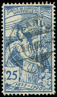 SUISSE 88 : 25c. Bleu, Obl., TB - 1843-1852 Timbres Cantonaux Et  Fédéraux