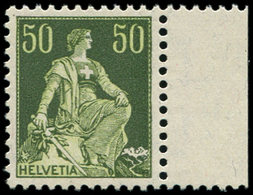 ** SUISSE 124 : 50c. Vert Et Vert Clair, Bdf, TB - 1843-1852 Federal & Cantonal Stamps