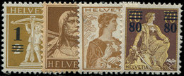 * SUISSE 145/48 : La Série Surch., TB - 1843-1852 Federal & Cantonal Stamps