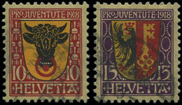 SUISSE 168/69 : Armoiries, La Série Obl., TB - 1843-1852 Correos Federales Y Cantonales