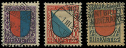 SUISSE 176/78 : La Série Obl., TB - 1843-1852 Federal & Cantonal Stamps