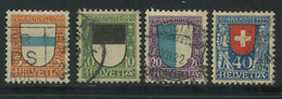 SUISSE 188/91 : La Série Obl., TB - 1843-1852 Federale & Kantonnale Postzegels