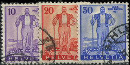 SUISSE 286/88 : Défense Nationale, La Série Obl., TB - 1843-1852 Federal & Cantonal Stamps