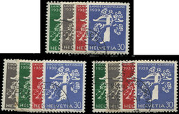SUISSE 349/53 : Expo De Zurich, La Série Obl., TB - 1843-1852 Federal & Cantonal Stamps