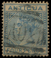 ANTIGUA 9 : 4p. Bleu, Obl., TB - Antigua Y Barbuda (1981-...)