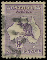 AUSTRALIE 9 : 9p. Lilas, Obl., TB - Other & Unclassified