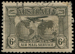 AUSTRALIE PA 4 : 6p. Brun-noir, Obl., TB - Autres & Non Classés