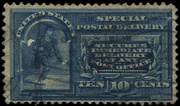 ETATS-UNIS Exprès N°4 : 10c. Bleu, Obl., TB - Special Delivery, Registration & Certified