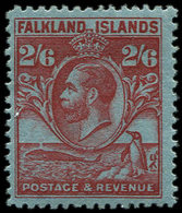 * FALKLAND 55 : 2/6 Lie De Vin Sur Azuré, TB - Falkland Islands