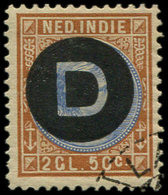 INDE NEERLANDAISE Service 8 : 2,50g. Jaune-brun Et Outremer, Surchargé, TB - Indes Néerlandaises